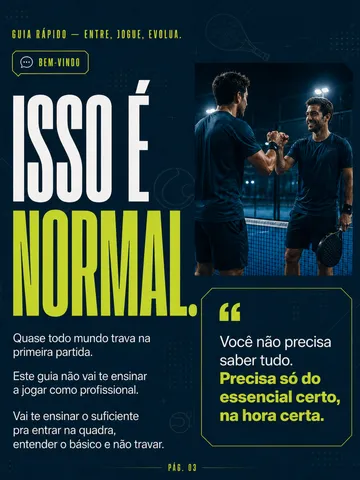 Página do guia: quase todo mundo trava na primeira partida, isso é normal